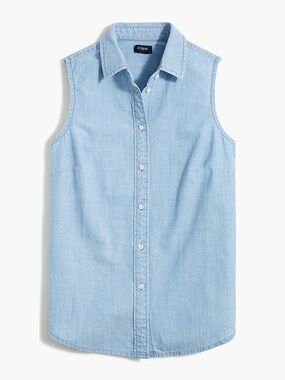 J.Crew Sleeveless chambray button-up shirt in signature fit